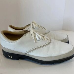 NIKE Air Comfort Verdana Last Golf Shoes Cleats Women's Size 6.5 White With Tan